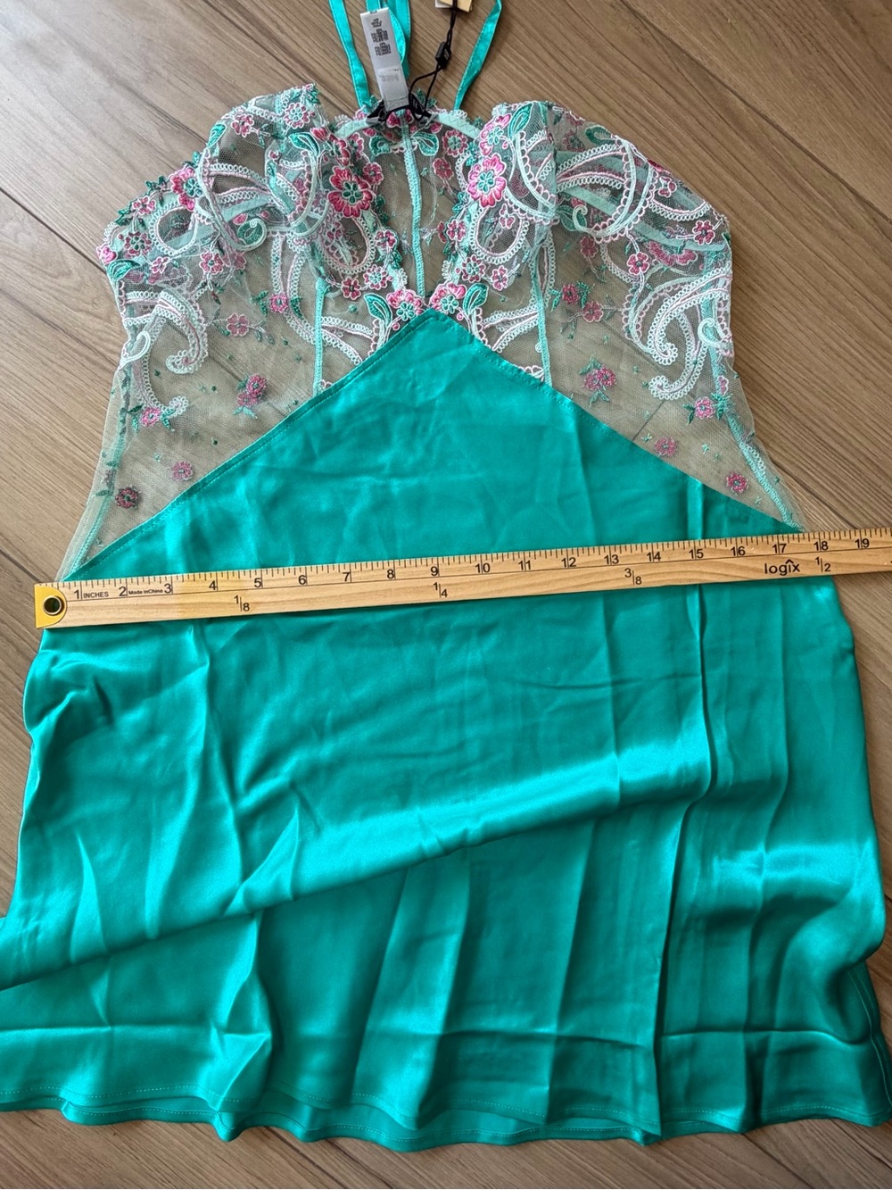 Cosabella Sanika Italian Nightie Addy Green G-String Set Sz Small NWT - Picture 7 of 9